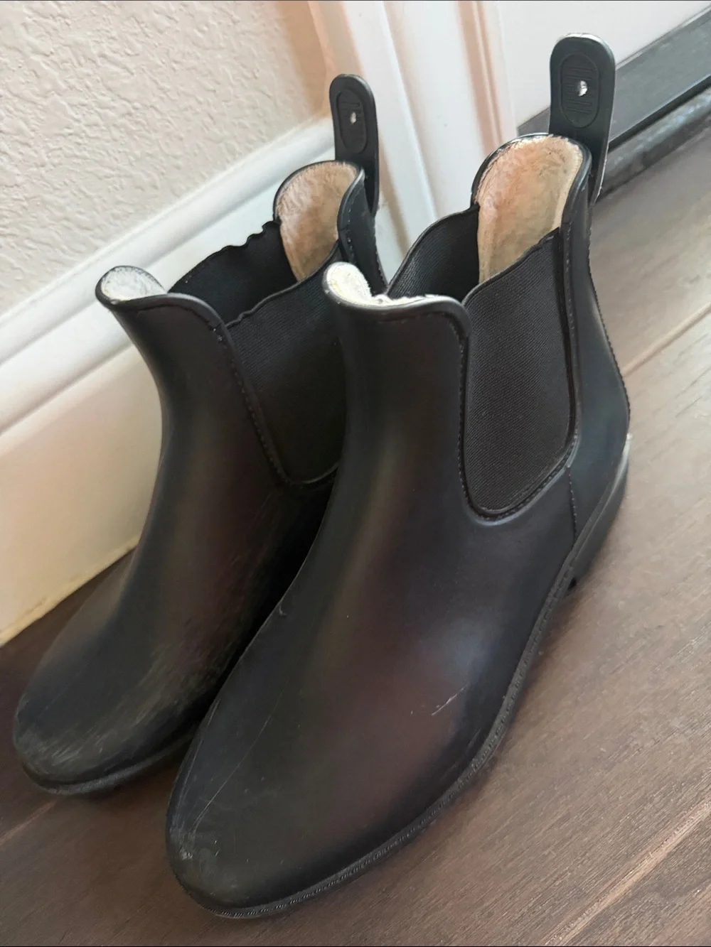 Black Chelsea Rain Boots for women